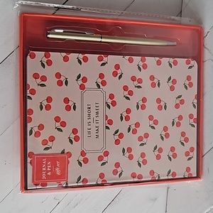 Cherries Motif Journal Gift Set